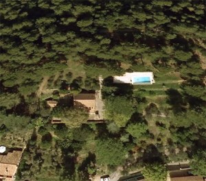Aerial view of the estate