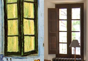 La fenetre du salon, identique à celle de Van Gogh
